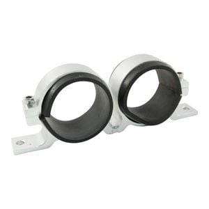 Calflow Dual 60mm  Fuel Pump Bracket Suits Bosch 044 Style Pump - Silver