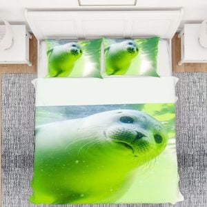 3D Cute Sea Lion 301 Bed Pillowcases Quilt King Size