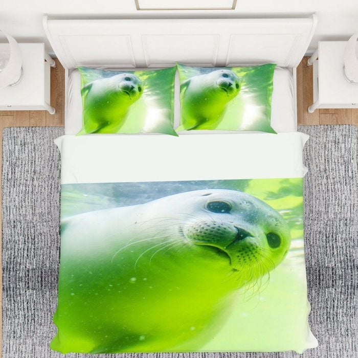 3D Cute Sea Lion 301 Bed Pillowcases Quilt King Size