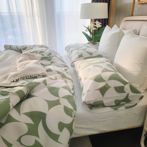 Standard Pillowcase – 100% Cotton (Off White/Light Sage)