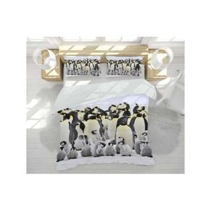 3D Antarctic Penguin 62 Bed Pillowcases Quilt King Size