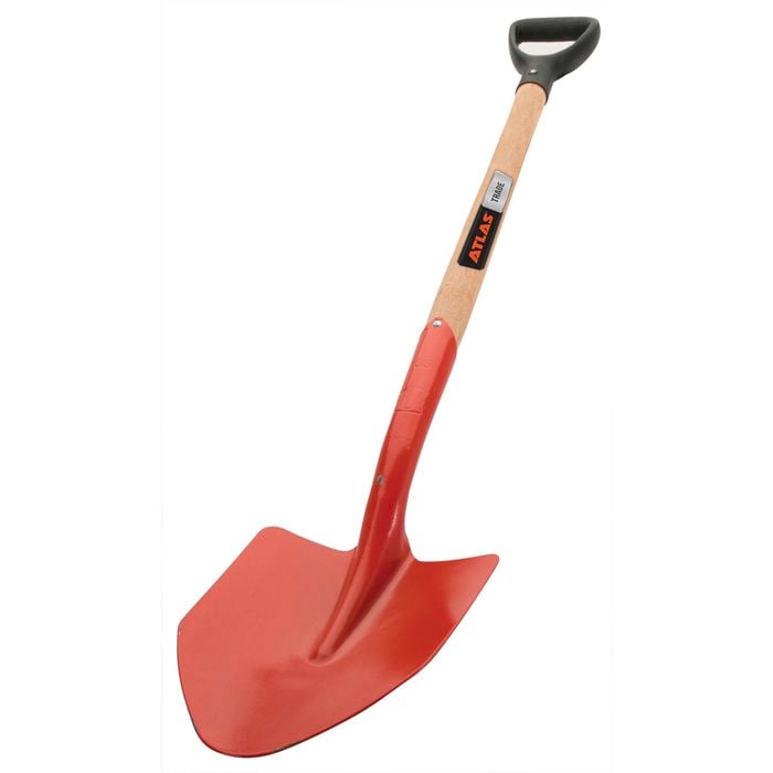 Atlas Trade #0 Round Mouth Timber Short Handle D Grip Shovel