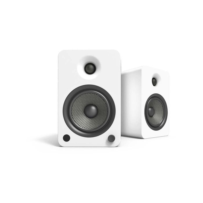 Kanto YU6 200W Powered Bookshelf Speakers with Bluetooth® and Phono Preamp - Pair, Matte White
