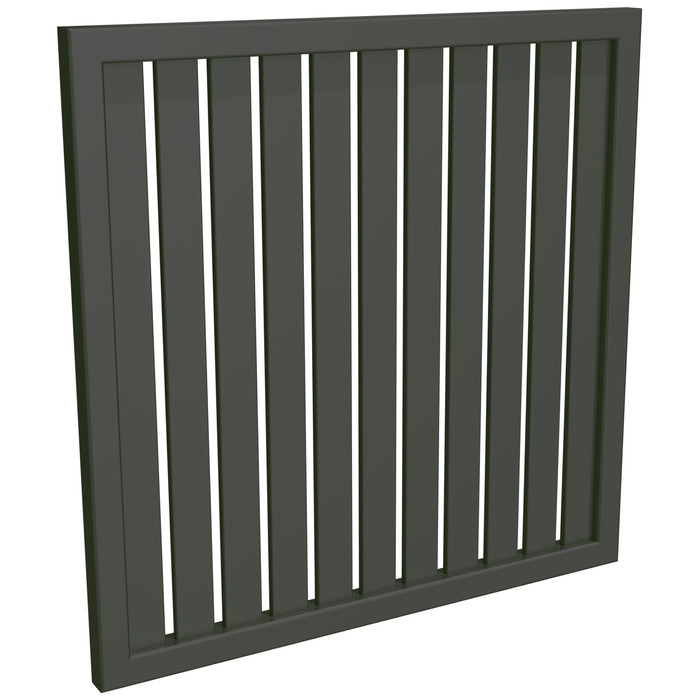 ProtectorAl 300-1000W X 300-1000H Woodland Grey Aluminium Welded Slat Panel Vertical 18mm Gap