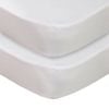 Living Textiles 2 Pack Jersey Cotton Cot Fitted Sheets White