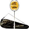 Hundred NUCLEAR 72,Badminton racquet ,black/white /gold