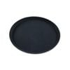 Chef Inox Plastic Round Black Non Slip Serving Tray 35cm