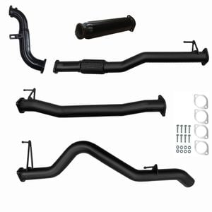 Ignite Exhausts Turbo Back For Holden Rg Colorado 2.8l 3" No Cat With Hotdog Black Aluminised Steel