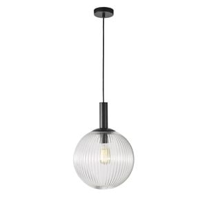 Oriel Lighting Legarno Single Pendant Light Clear Glass 30cm