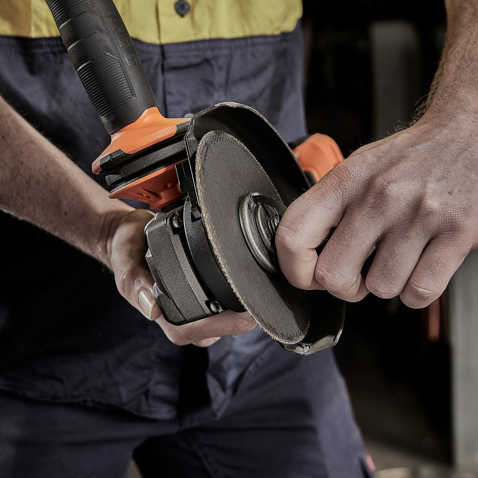 AEG 18V 125mm Fusion Angle Grinder Skin Only Bunnings Australia