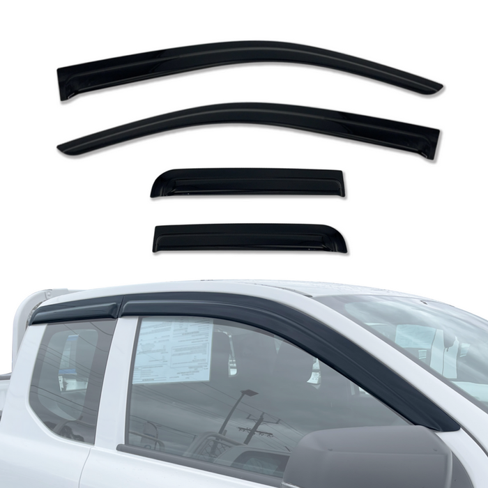 AUSGO Luxury Weather Shields for Ford Ranger Super Duty Extra Cab 2025-Onwards Weathershields Window Visors Wind Deflectors