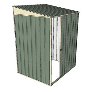 Build-A-Shed 1.2 x 1.5 x 2.0m Skillion Single Sliding Side Door Shed - Green