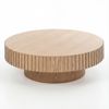Alicia 100cm Wooden Round Coffee Table Natural