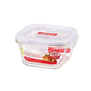 Locknlock 300ml Euro Square Borosilicate Glass Food Container Storage w/ Lid CLR
