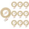 iWill 10 Pack 2m Long Data Transfer Charger Charging Micro USB Cable Cord Bulk Braided Gold Nylon