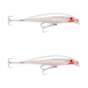 2x Rapala 10cm Saltwater X Rap Jerkbait Fishing Lures - Glass Ghost