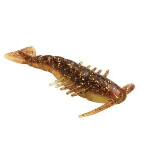 6 Pack of Zman 2.5 Inch PrawnZ Soft Plastic Fishing Lures - Rootbeer Gold