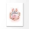 Luxury Perfume Light Pink Flowers Print 100% Australian Made 90x120cm (Stretched Canvas)