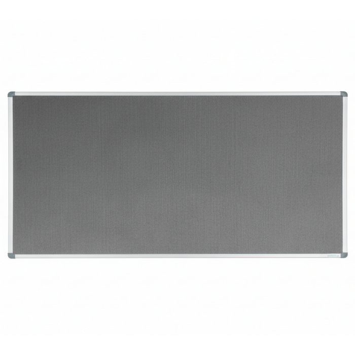 Corporate Felt Pinboard Aluminium Frame 2400x1200mm Grey