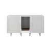 Costway Wood Tv Entertainment Units Living Room W/scratching Pad