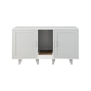 Costway Wood Tv Entertainment Units Living Room W/scratching Pad