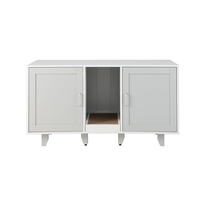 Costway Wood Tv Entertainment Units Living Room W/scratching Pad