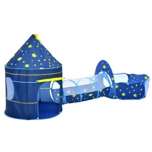 Advwin 3 in 1 Pop-Up Kids Play Tent w/ Baby Crawl & Carry Bag Indoor & Outdoor  Playhouse w/ Tunnel Ball Pit and Basketball Hoop