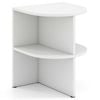Costway Half Round Side Table 2tier Wooden Nightstand Shelves Modern
