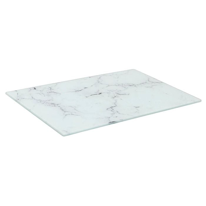 Harbour Housewares Glass Chopping Board - 30 x 20cm Marble Kitchen Dining Place Mats Cutting Mat Worktop Saver Cooking Food Prep