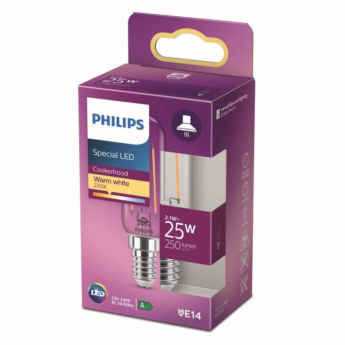 Philips T25 E14 LED 250Lm Warm White 2.1W Appliance Globe