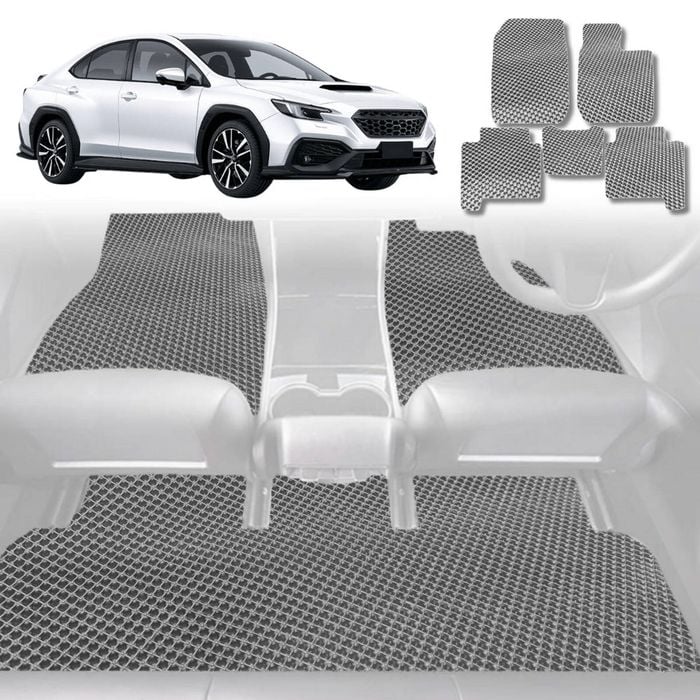 6D Diamond Car Floor Mats for Subaru WRX 2022-Current-Full Set-Grey-Outback GT