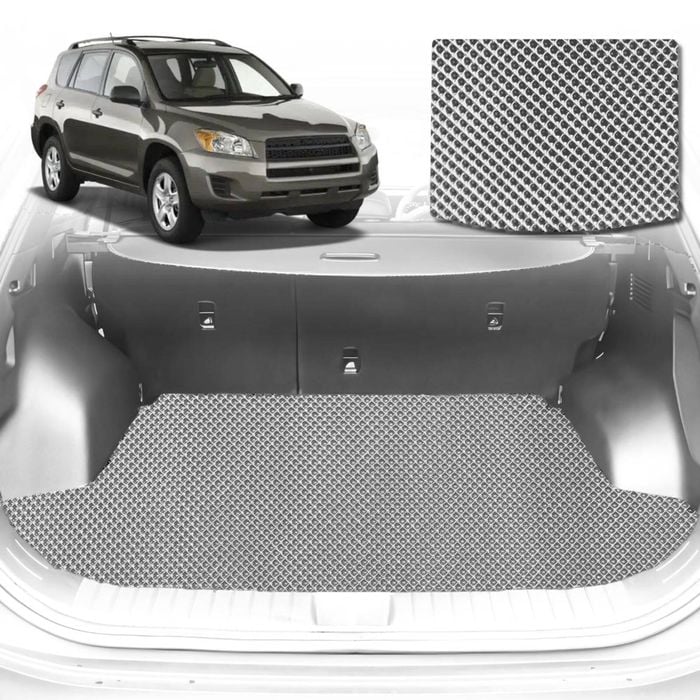 6D Diamond Car Boot Mat for Toyota RAV4 (XA30)2006-2012-Cargo Mat-Grey-Outback GT