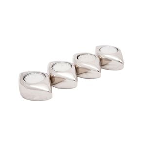 Set Of 4 Ssh Collection Tear Drop Tea Light Candle Holders - Nickel