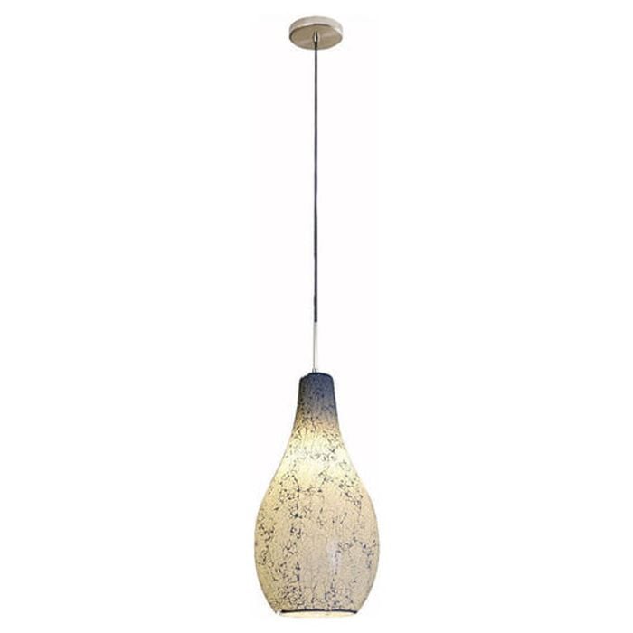VASCO Mosaic Crackled Glass Pendants - White Glass
