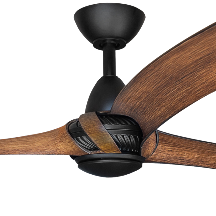 ThreeSixty Black / Koa Arumi 3 Blade Ceiling Fan