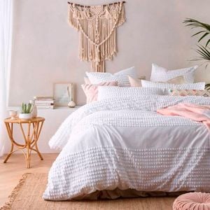 Vintage Design Betty King White Cotton Quilt Cover Set