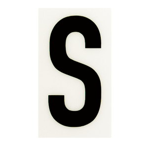 Sandleford 85 x 55mm S Black and White Self Adhesive Letter