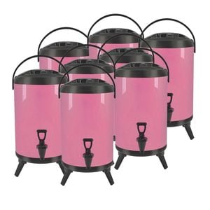 SOGA 8X Stainless Steel Insulated Beverage Dispenser with Tap 14L Pink