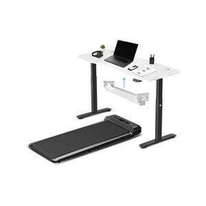 Lifespan Fitness WalkingPad M2 Treadmill with ErgoDesk Automatic White Standing Desk 1500mm + Cable Management Tray