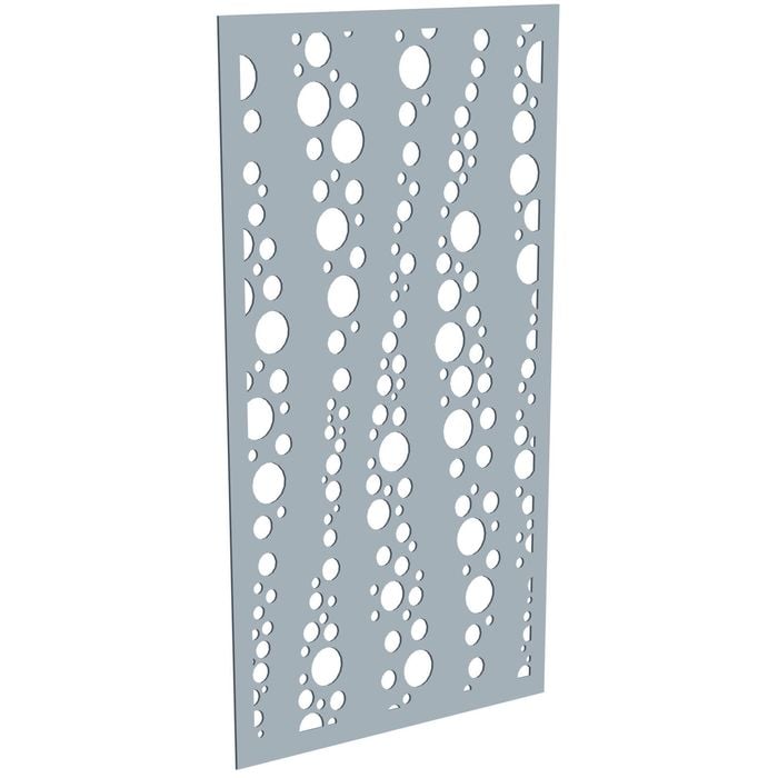 ProtectorAl 300-1200w x 1201-2400h Silver Matt/Gloss White Bubbles Unframed Composite Deco Panel