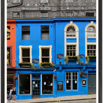 Galrie Vibrant Edinburgh Facades - Colorful Street Art Print Photography, Black Frame, 70 x 100cm (28 x 40inch)