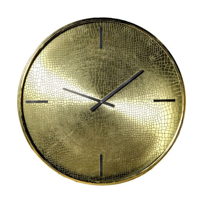 Ssh Collection Croco 41cm Wide Round Wall Clock - Gold