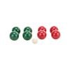 Deluxe 8 Resin Bowls Bocce Game Set Red & Green