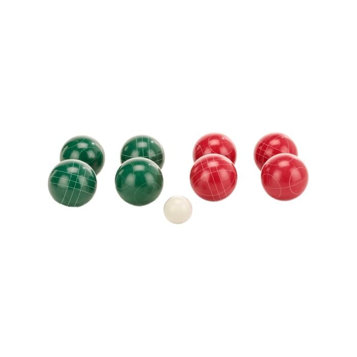 Deluxe 8 Resin Bowls Bocce Game Set Red & Green