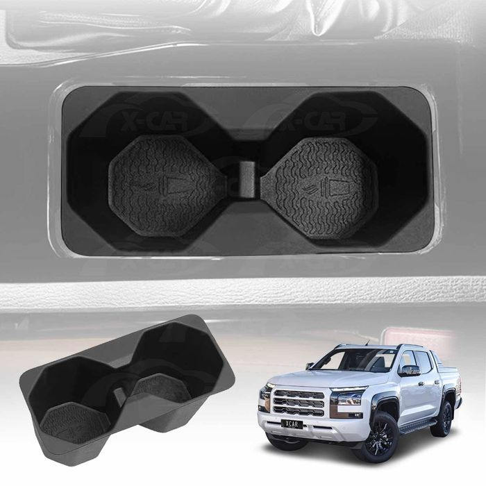 Cup Holder Insert For Mitsubishi Triton Mv Double Cab 2024-onwards Centre Console Rubber Interior Accessories