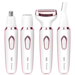 NNEOBA 4 in 1 Electric Razor for Women Hair Trimmer White