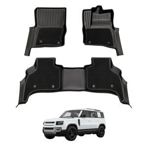AUSGO Double-Layer Car Floor Mats for Land Rover Defender L663 Series 110 5-Seat 2020-Onwards All-Weather Floor Liners