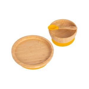 Tiny Dining Children's Bamboo Suction Round Dinner Set
