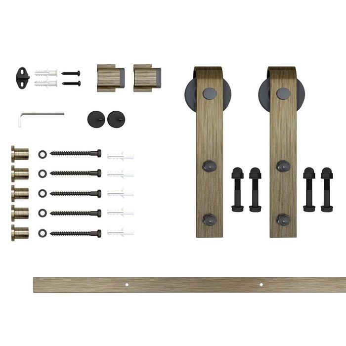 Rolltrak 2m Antique Brass Side Mount Barn Door Track 