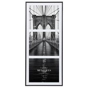 Cooper & Co. Metal 3 Slot Collage Photo Frame 20x25cm Black